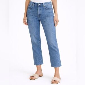 Everlane The Cheeky Jean 25 Crop Blue Organic Cotton High Rise